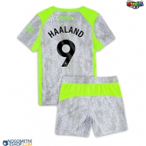 Otroški Nogometni dresi Manchester City Erling Haaland #9 Tretji 2025-26 Kratek Rokav (+ Kratke hlače)